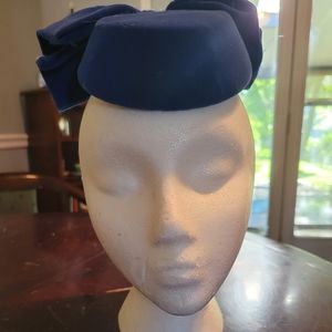 Vintage 1950-1960 Miss Sally Victor blue hat